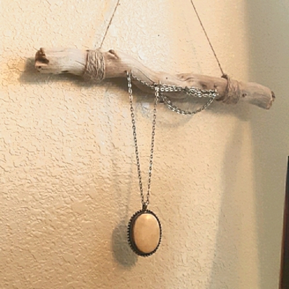 🧡 2 for $7. Boho, Pewter pendant necklace.